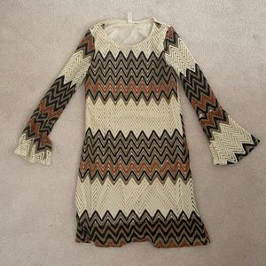 Long sleeve flute dress